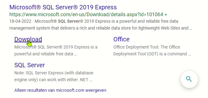 sql express downloaden